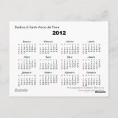 Florence Duomo 2012 Pocket Calendar Postkarte (Rückseite)