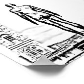 Florence Duomo Black & White Gormley Poster (Ecke)