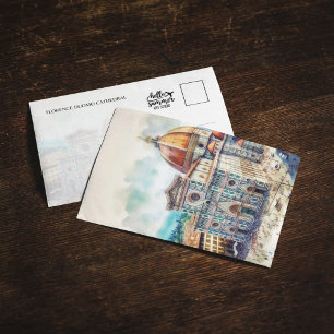 Florence Duomo Italien Wasserfarben Postcard Einladung