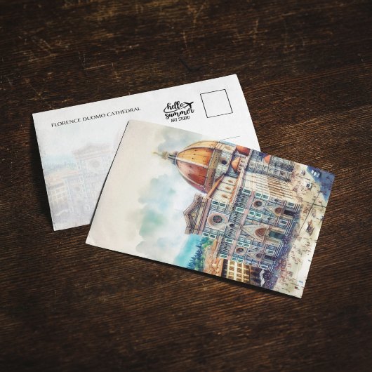 Florence Duomo Italien Wasserfarben Postcard Einladung