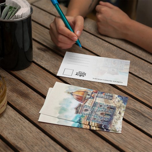 Florence Duomo Italien Wasserfarben Postcard Einladung
