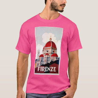 Florence Firenze 1920S Italienische Reise und Duom T-Shirt