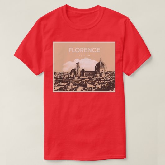 Florence Firenze City Cathedral Art T-Shirt (Design vorne)