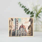 Florence Firenze Italien Kirche Duomo Vintag Postkarte (Stehend Vorderseite)