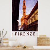 Florence Firenze Italien - Vintage Travel Posters Poster (Küche)