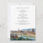 Florence Italian Destination All In One Wedding I Einladung (Rückseite)