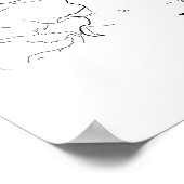 Florence Italy Black and White City Map Poster (Ecke)