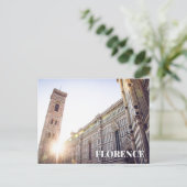 Florence Italy Cathedral Sunset Postcard Postkarte (Stehend Vorderseite)