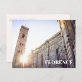 Florence Italy Cathedral Sunset Postcard Postkarte (Vorne/Hinten)