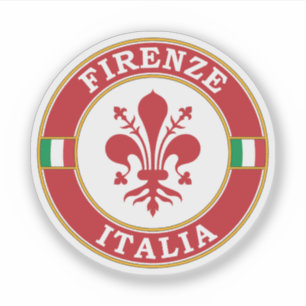 Florence Italy Circle Emblem Aufkleber