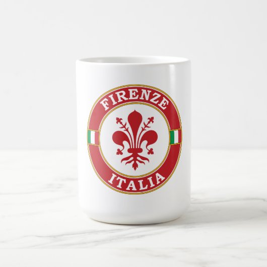 Florence Italy Circle Emblem Kaffeetasse (Mittel)