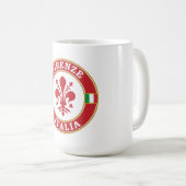 Florence Italy Circle Emblem Kaffeetasse (VorderseiteRechts)
