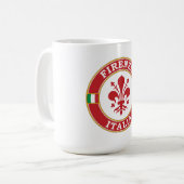 Florence Italy Circle Emblem Kaffeetasse (Vorderseite Links)