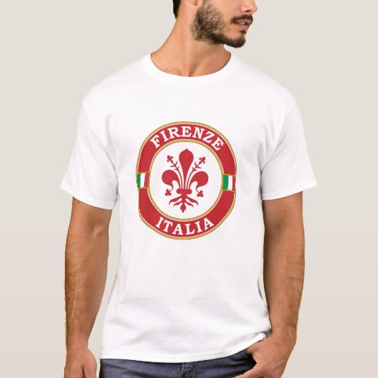 Florence Italy Circle Emblem T-Shirt (Vorderseite)