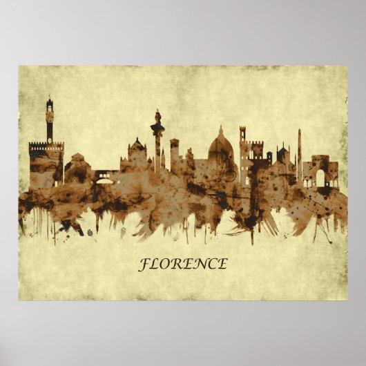 Florence Italy Cityscape Poster (Vorne)
