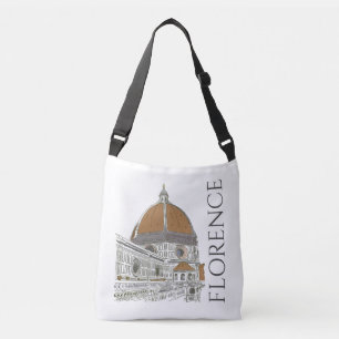 Florence Italy Duomo Pen and Ink Illustration Tragetaschen Mit Langen Trägern