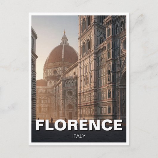 Florence Italy Duomo Travel Postkarte (Vorderseite)