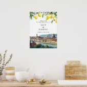 Florence Italy Lemons Wedding Welcome Sign Poster (Küche)