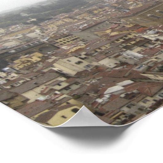 Florence Italy Panorama Poster (Ecke)