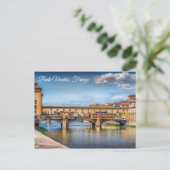 Florence Italy|Ponte Vecchio Foto Postkarte (Stehend Vorderseite)