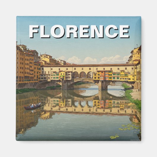Florence Italy Ponte Vecchio Travel Magnet (Vorne)
