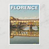 Florence Italy Ponte Vecchio Travel Postkarte (Vorderseite)