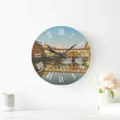 Florence Italy Ponte Vecchio Wall Clock Große Wanduhr (Zuhause)