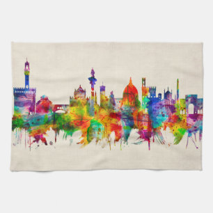 Florence Italy Skyline Geschirrtuch
