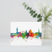 Florence Italy Skyline Postkarte (Stehend Vorderseite)