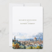 Florence Italy Skyline Rett-the-Date Einladung (Rückseite)