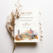 Florence Italy Skyline Rett-the-Date Einladung