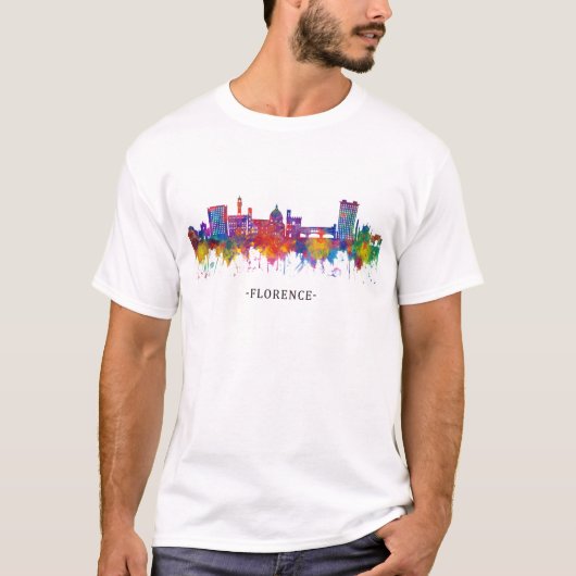 Florence Italy Skyline T-Shirt (Vorderseite)
