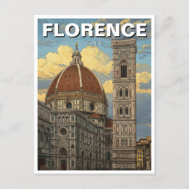 Florence Italy Skyline Travel Postkarte