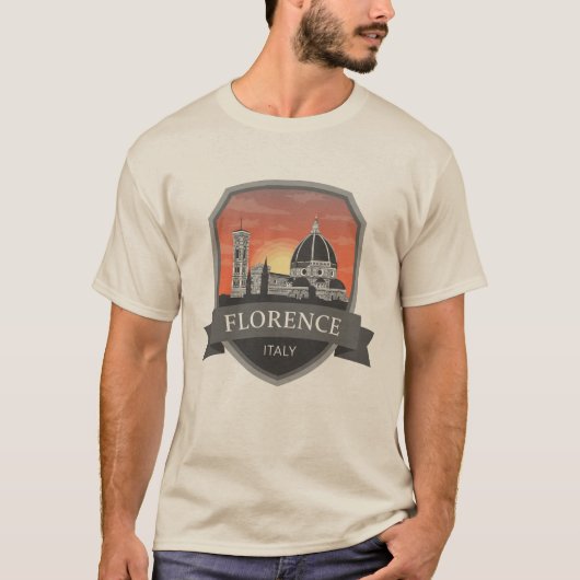 Florence Italy Skyline Travel T-Shirt (Vorderseite)