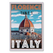 Florence Italy Table Platzkarte Wedding Tischnummer (Vorderseite)
