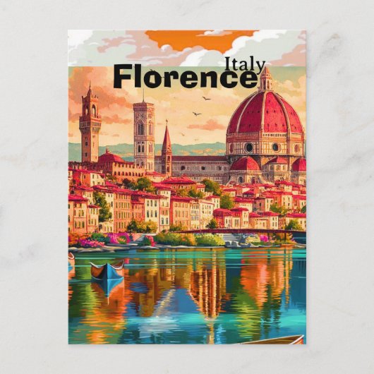 Florence Italy Travel Postcard, Florence Travel Ar Postkarte (Vorderseite)