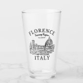 Florence Italy Tuscany Region Vintage Landscape Glas (Vorderseite)