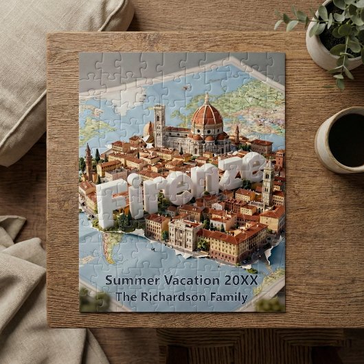 Florence Italy Vacation Trip Souvenir Map  Puzzle
