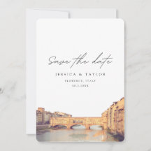 Florence Italy Wedding Save the Date