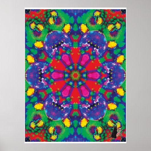 Florence Kinetic Collage Kaleidoscope Poster (Vorne)