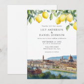 Florence Lemons Italian Wedding Einladung (Vorne/Hinten)