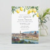 Florence Lemons Italienischer QR-Code Hochzeit Einladung (Stehend Vorderseite)