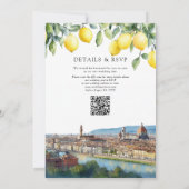 Florence Lemons Italienischer QR-Code Hochzeit Einladung (Rückseite)