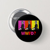 Florence Nightengale Geschenke "WWFD?" Button (Vorne & Hinten)