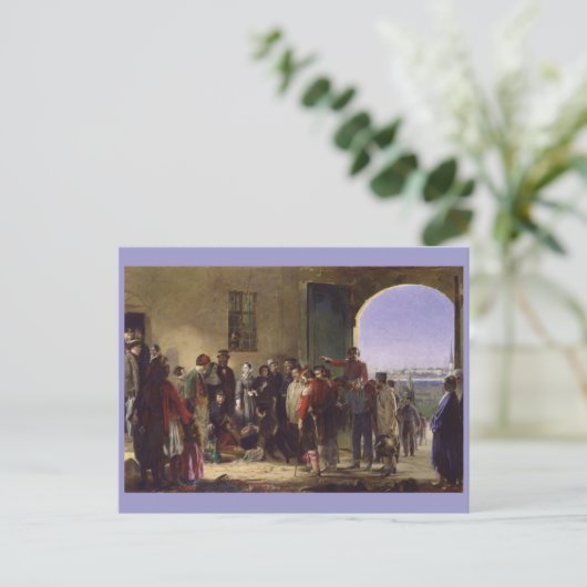 Florence Nightingale erhält die verwundete Scutari Postkarte (Stehend Vorderseite)