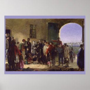 Florence Nightingale erhält Verwundete in Scutari Poster