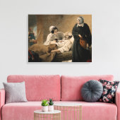 Florence Nightingale. Farbige Lithographie. Leinwanddruck (Insitu (Wohnzimmer))
