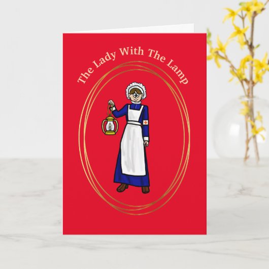 Florence Nightingale Nurses Day Card Karte (Gelbe Blume)