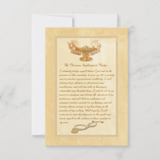 Florence Nightingale Pledge Dankeskarte (Vorderseite)