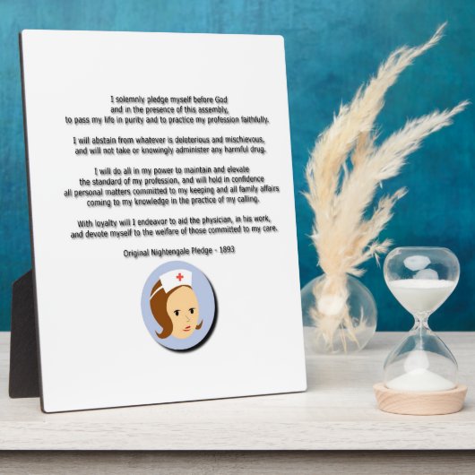 Florence Nightingale Pledge Fotoplatte (Seite)